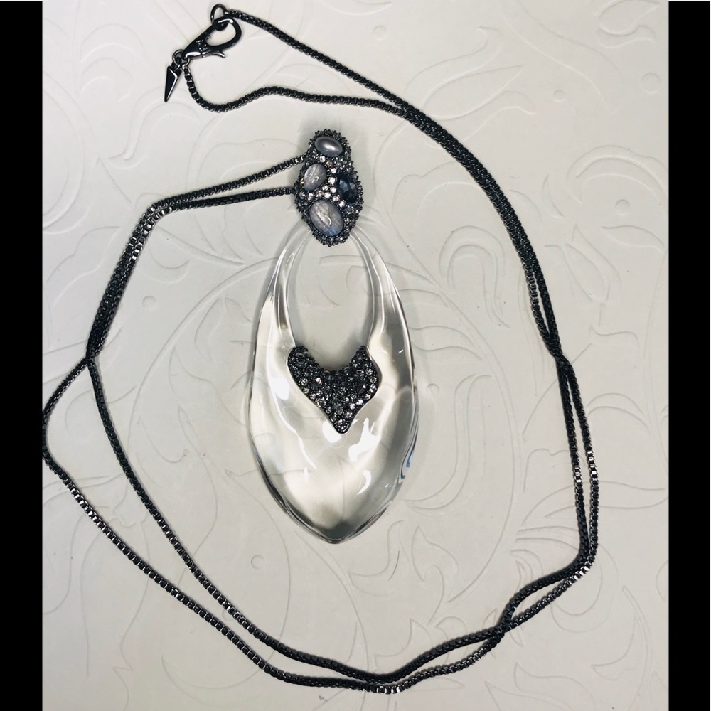 Alexis Bittar Stone Cluster Link Pendant, NWT